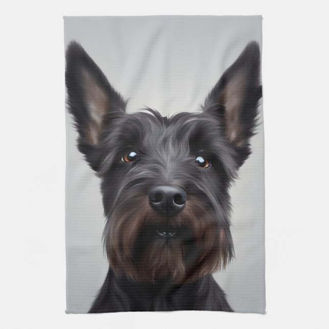 Scottish Terrier Kitchen Towel (Vertical)