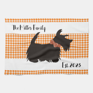 Scottish terrier Kitchen towel, Personalized towel