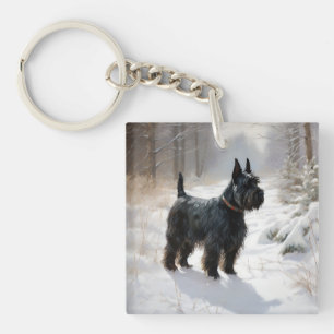 Scottish Terrier Laisser Il Neige Noël