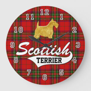 Scottish Terrier Large Clock