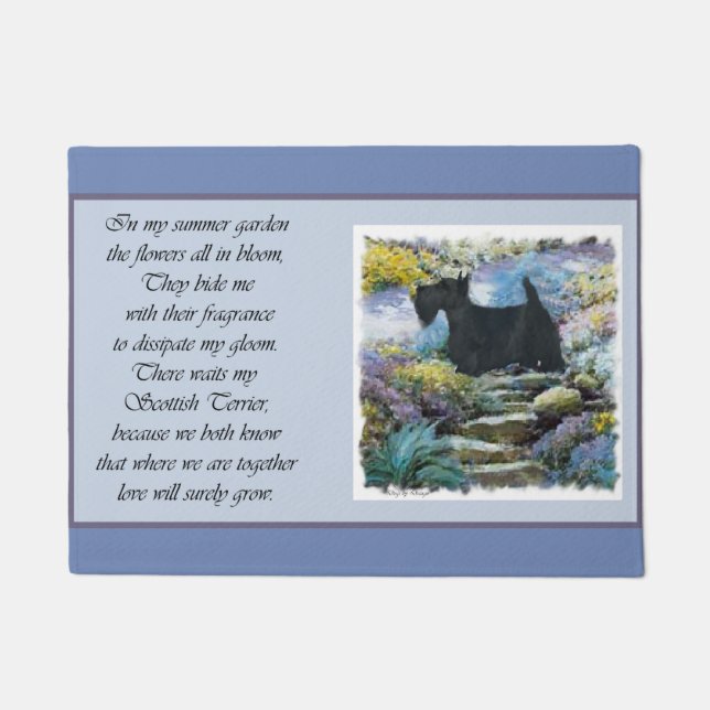 Scottish Terrier Lovers Doormat (Front)