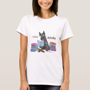 Scottish Terrier Loves Books T-Shirt