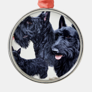 Scottish Terrier Metal Ornament