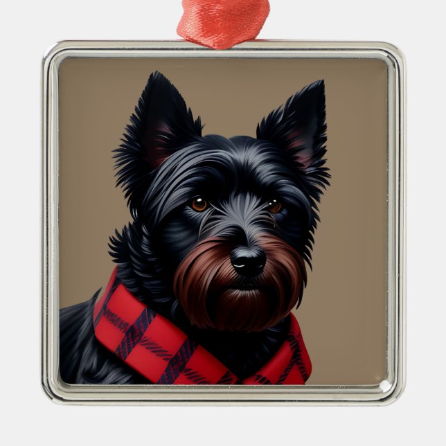 Scottish Terrier Metal Ornament (Front)
