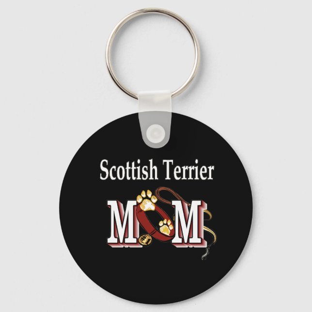 scottish terrier mom Keychain (Front)