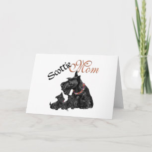 Scottish Terrier Mom & Pups Card