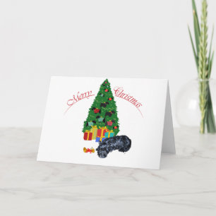 Scottish Terrier Nap Christmas Holiday Card