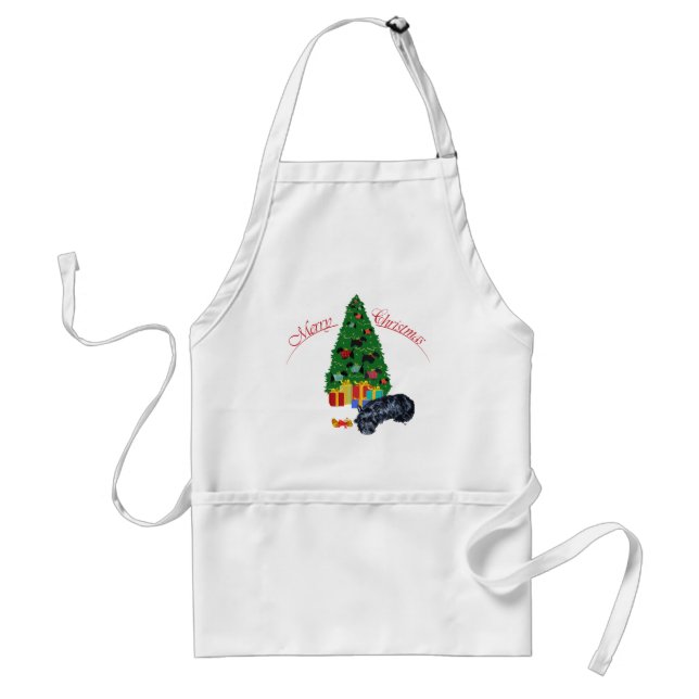 Scottish Terrier Nap Christmas Standard Apron (Front)