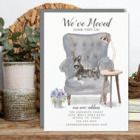 Scottish Terrier Nous avons déménagé Faire-part