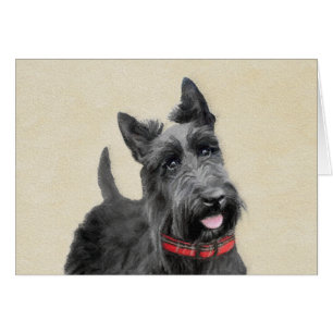 Scottish Terrier Painting - Cute Original Dog Art