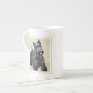 Scottish Terrier Painting - Cute Original Dog Art Bone China Mug