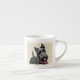 Scottish Terrier Painting - Cute Original Dog Art Espresso Cup