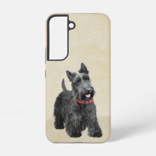 Scottish Terrier Painting - Cute Original Dog Art Samsung Galaxy S22 Case (Back)