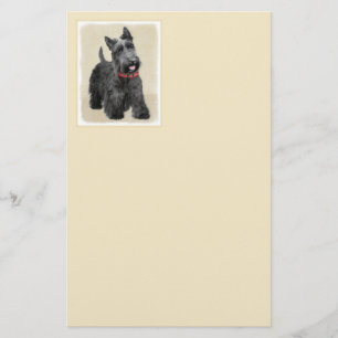 Scottish Terrier Painting - Cute Original Dog Art Stationery
