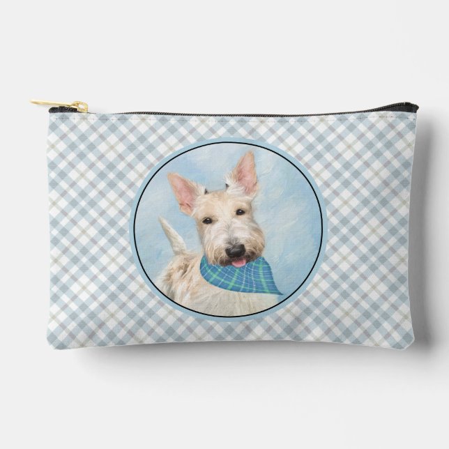 Scottish Terrier Painting Wheaten Original Dog Art Accessory Pouch (Front)