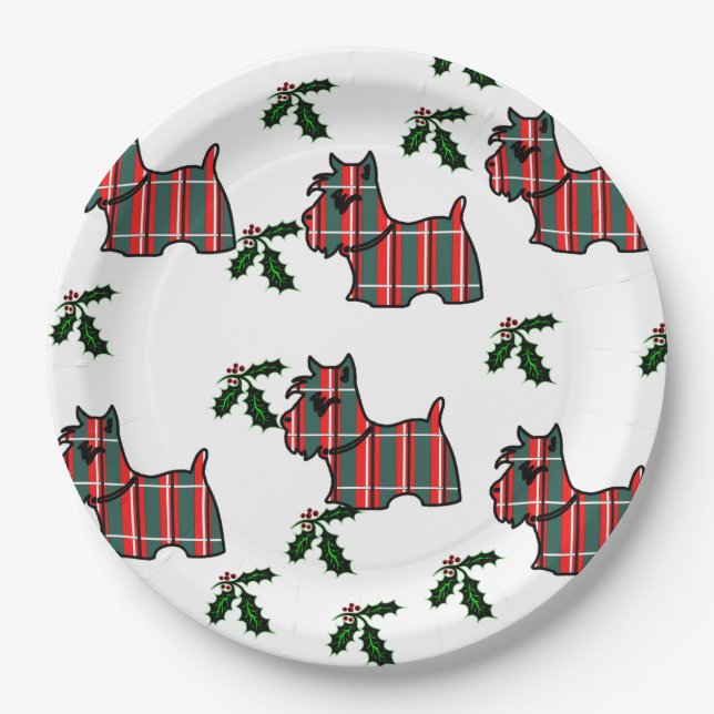 Scottish Terrier Paper Plate (Front)