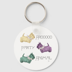 Scottish Terrier Party Animal Keychain