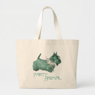 Scottish Terrier Party Animal Large Tote Bag