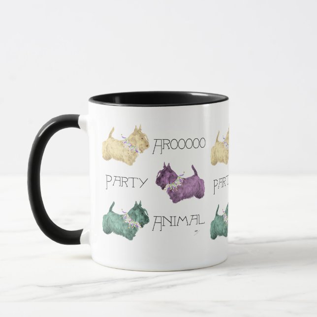Scottish Terrier Party Animals Mug (Left)