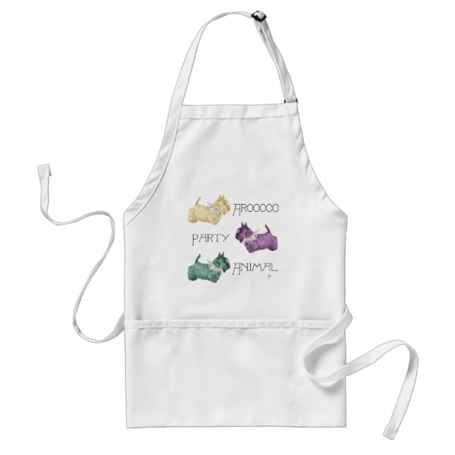 Scottish Terrier Party Animals Standard Apron (Front)