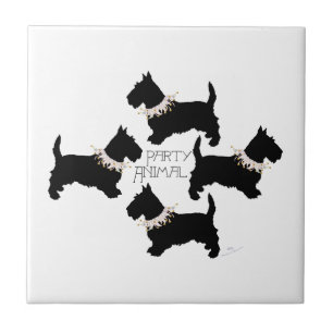 Scottish Terrier Party Tile