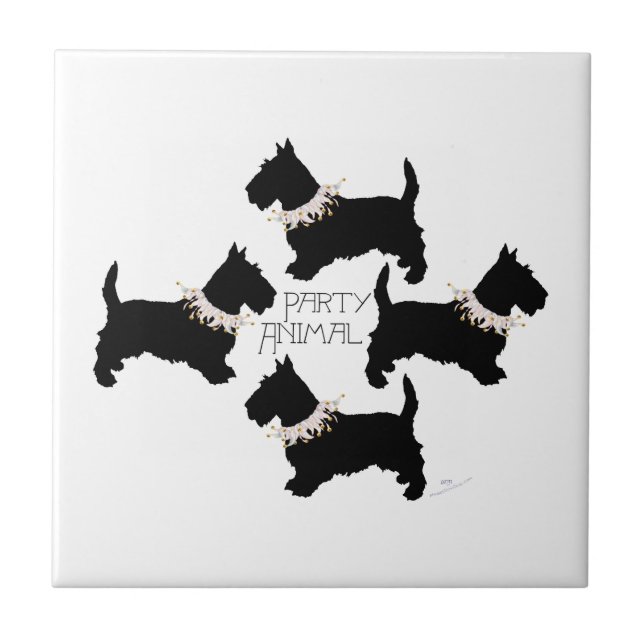 Scottish Terrier Party Tile (Front)