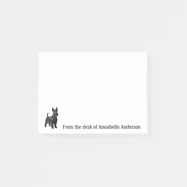 Scottish Terrier Personalize Post-it Notes (Front)