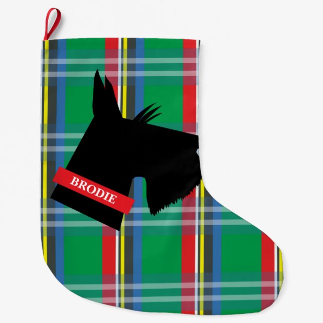 Scottish Terrier Personalized Christmas Stocking (Front)