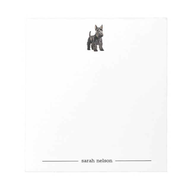 Scottish Terrier Personalized Notepad (Front)