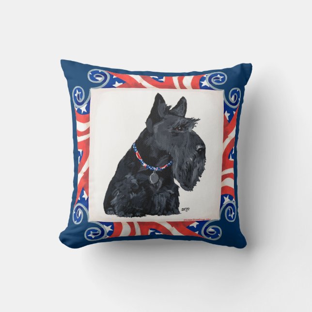 Scottish Terrier Pillow (Front)