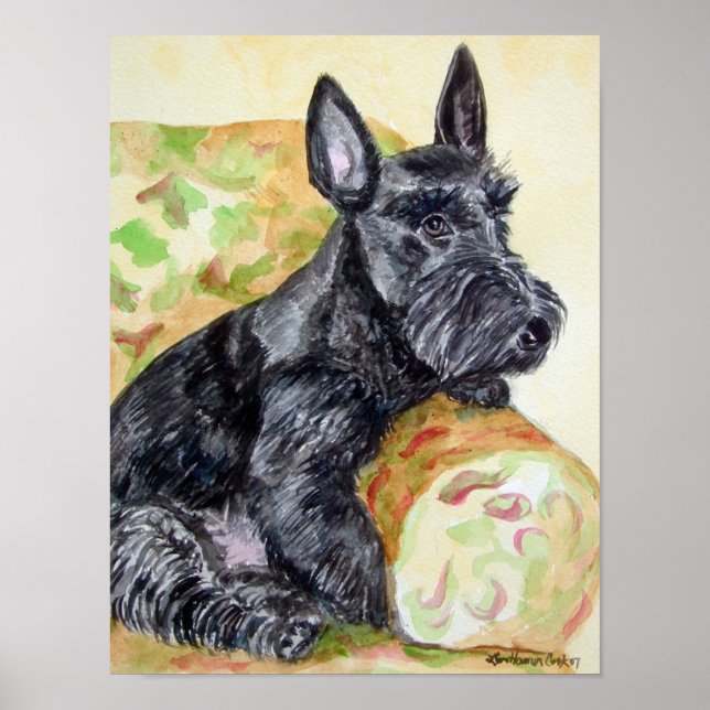 Scottish Terrier Print Poster (Front)