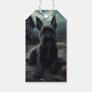 Scottish Terrier Pumpkins Halloween Scary Gift Tags