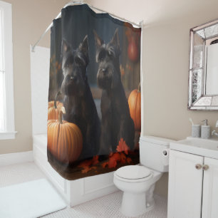 Scottish Terrier Puppy Autumn Delight Pumpkin