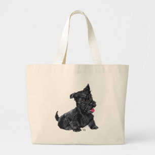 Scottish Terrier Puppy Large Tote Bag