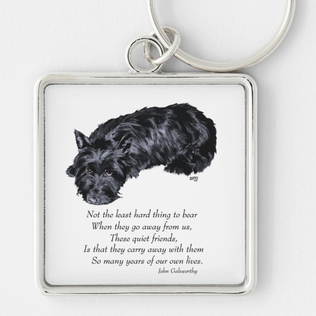 Scottish Terrier Rainbow Bridge Keychain (Front)