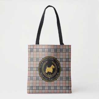 Scottish Terrier Ringside Yourberry Plaid Tote Bag