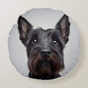 Scottish Terrier Round Pillow