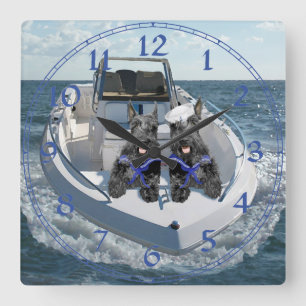 Scottish Terrier Sailors Clock