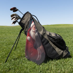 Scottish Terrier Santa Claus Festive Christmas Golf Towel