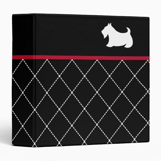 Scottish Terrier School Office Classeur Cadeau (Devant/Côté)