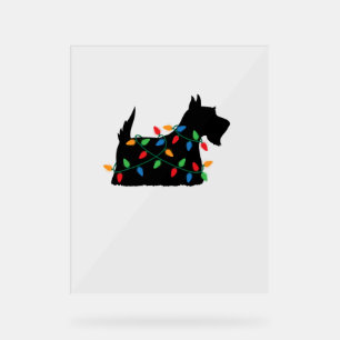 Scottish Terrier Scottie Chien Noël Lumières Cadea