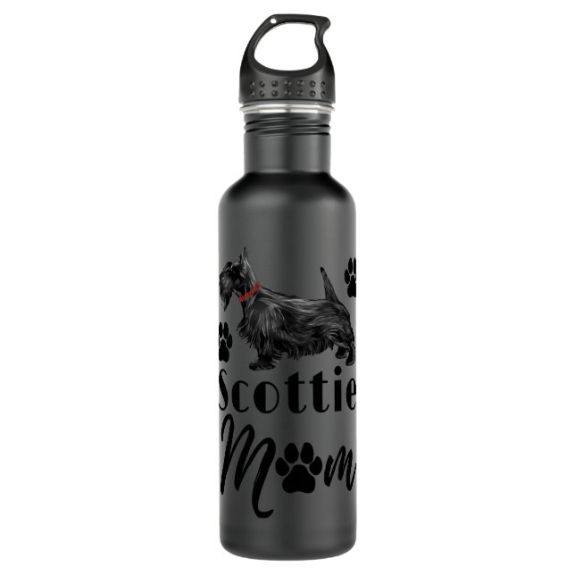 Scottish Terrier Scottie Dog Mom   710 Ml Water Bottle (Front)
