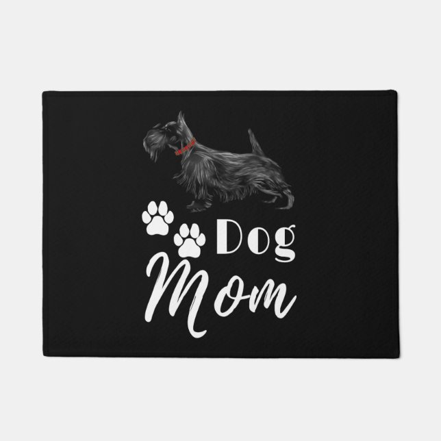 Scottish Terrier Scottie Dog Mom Doormat (Front)