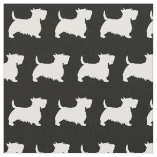 Scottish Terrier Scottie Dog Silhouette Pet Scotty Fabric