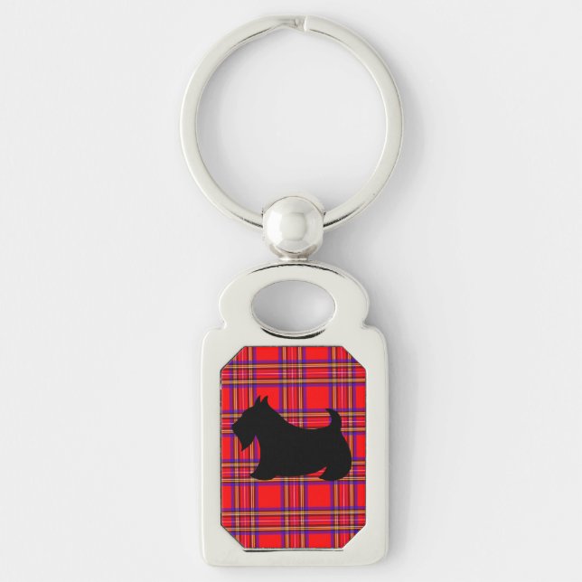 Scottish Terrier Scotty Dog Keyring Gift (Front)
