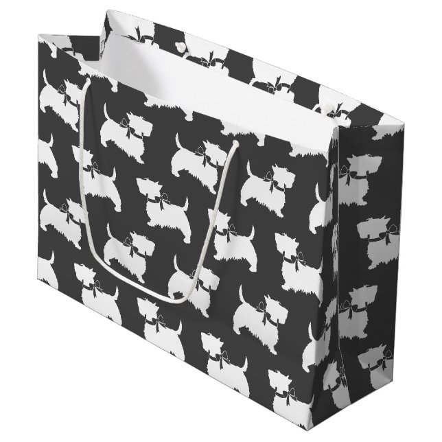 Scottish Terrier Scotty Dog Puppy Scottie Large Gi Large Gift Bag (Front Angled)