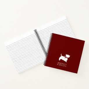 Scottish Terrier Scotty Dog Puppy Scottie Notebook