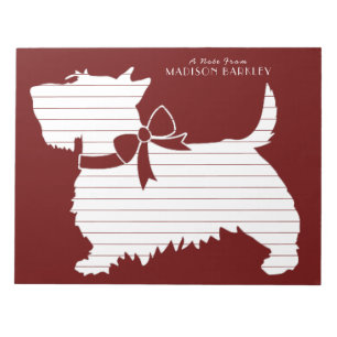 Scottish Terrier Scotty Dog Puppy Scottie Notepad