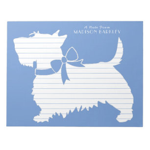 Scottish Terrier Scotty Dog Puppy Scottie Notepad