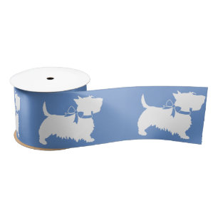 Scottish Terrier Scotty Dog Puppy Scottie Satin Ribbon